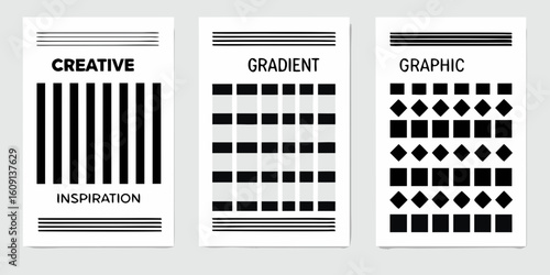 Abstract geometric patterns with creative graphic and gradient inspiration