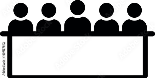 Business meeting team collaboration icons
