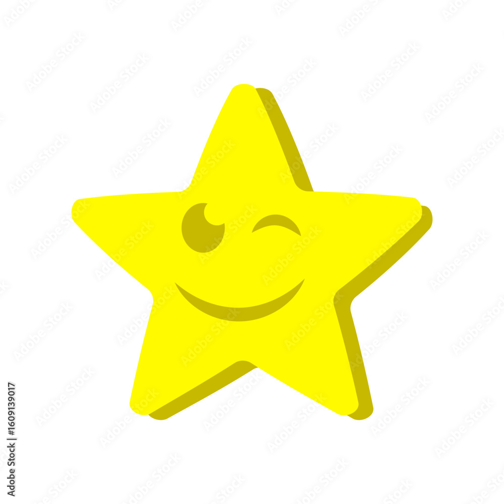 golden smile star isolated on white golden smile star isolated on white