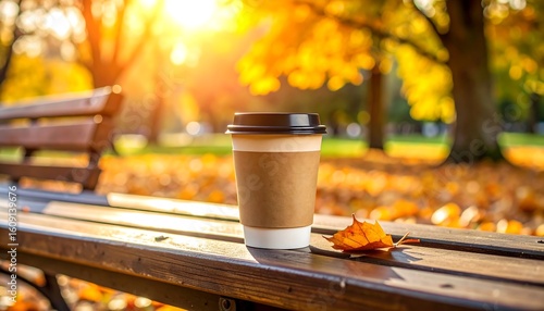 Autumn coffee break in park (1)