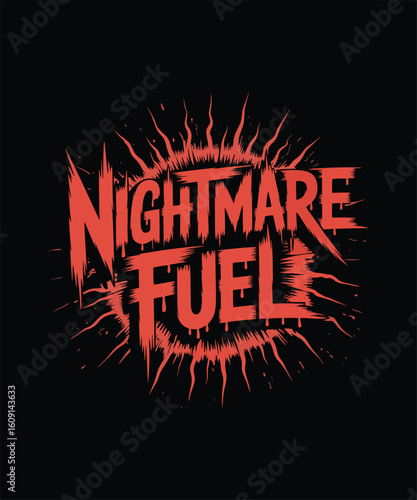 Aggressive graphic design for Nightmare Fuel band logo