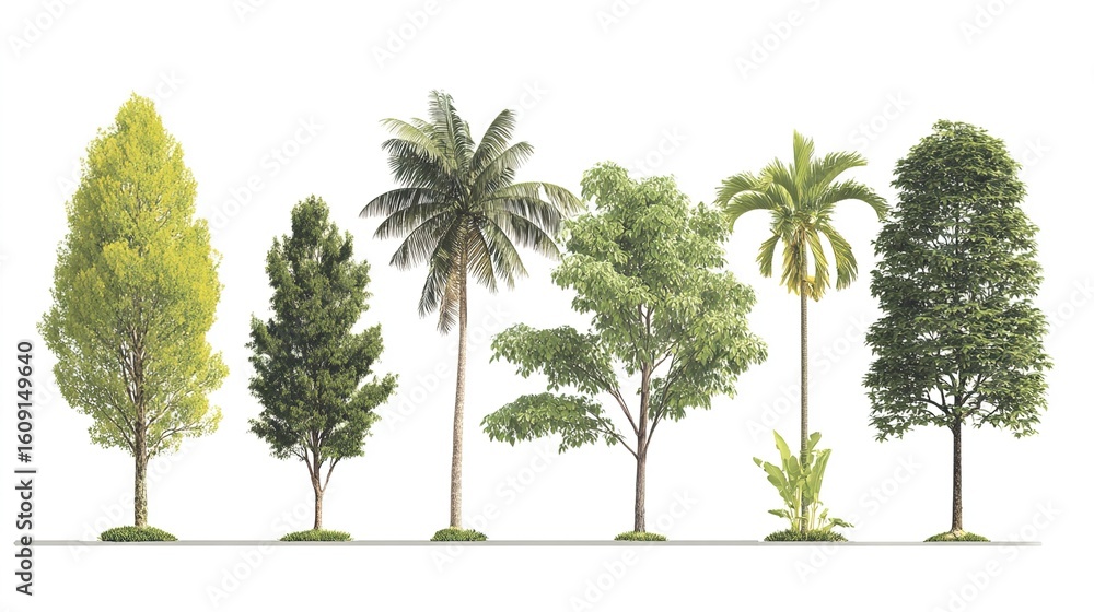 Obraz premium green tree isolated on white