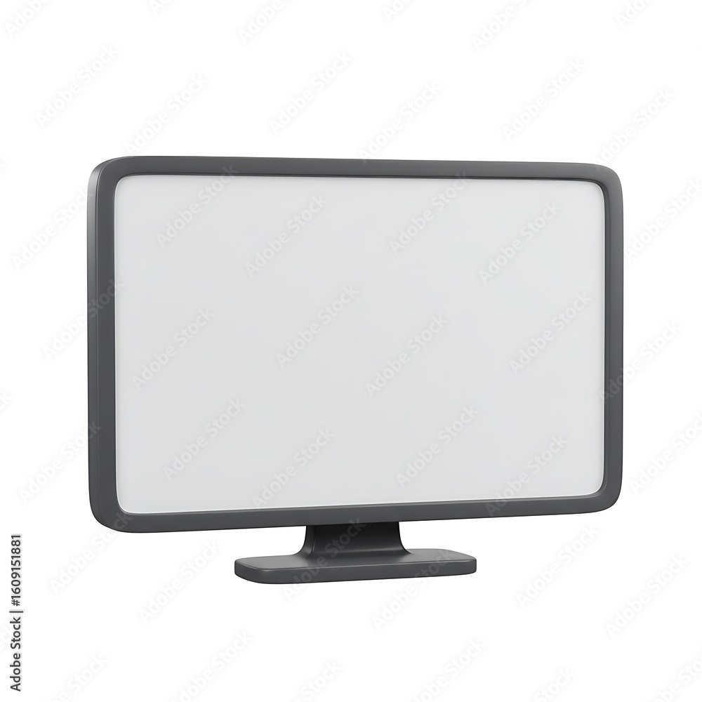 3D Computer Monitor Front View 3D Computer Monitor Front View