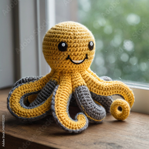 octopus on a black background