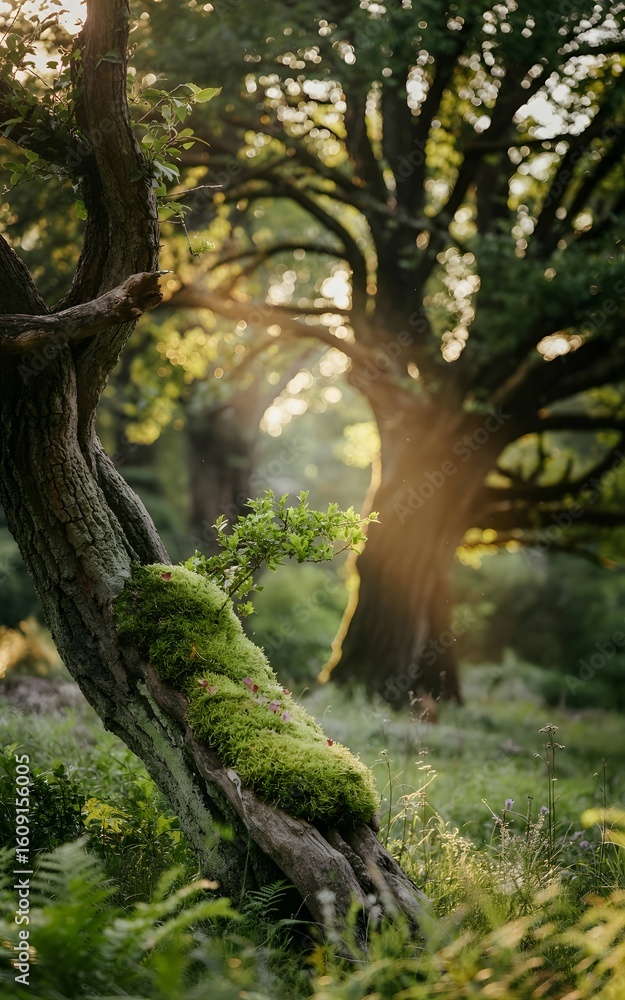 Obraz premium Sun rays in the forest
