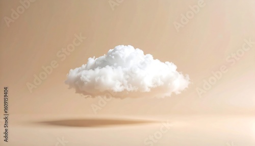 Floating cloud on a beige background