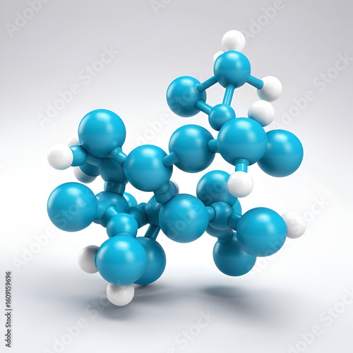 acetonitrile molecular structure, 3d model molecule, organic nitrile, structural chemical formula view from a microscope