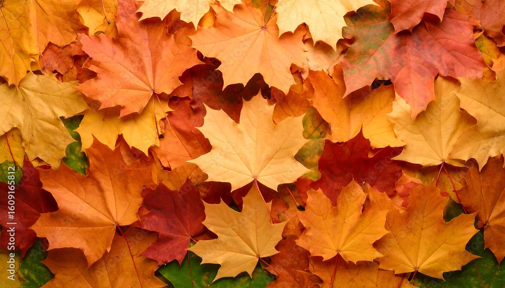 Fototapeta premium Autumn leaves, vibrant colors