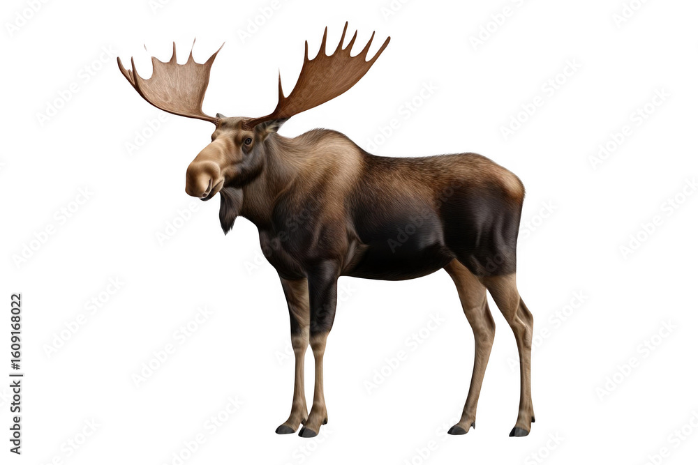 Obraz premium Majestic Animal, Watch a Moose Stand With grace and strength in Wildlife Theme