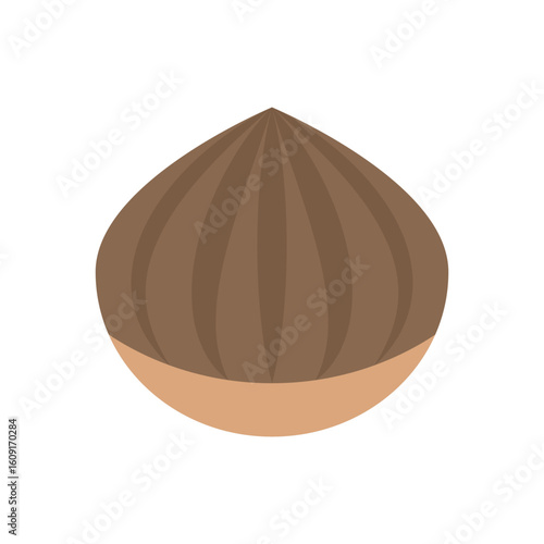 Illustration of Roasted Chestnut: Autumnal Nut, Delicious & Nutritious vector