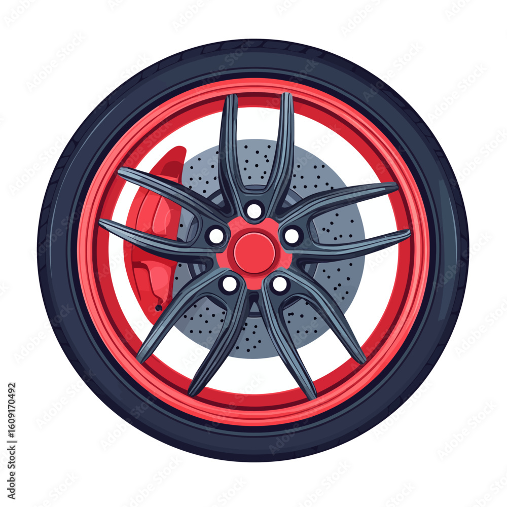 Obraz premium Brake isolated white background 
