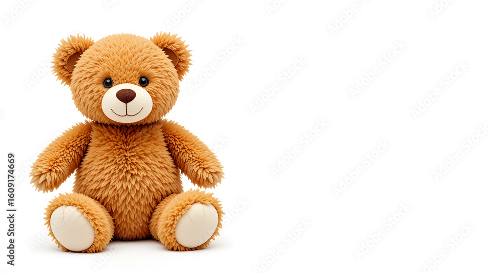 Obraz premium toy teddy isolated on white background