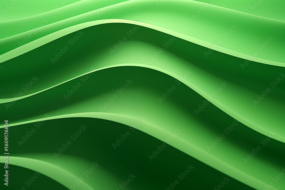 Naklejka premium Abstract background with green wavy background