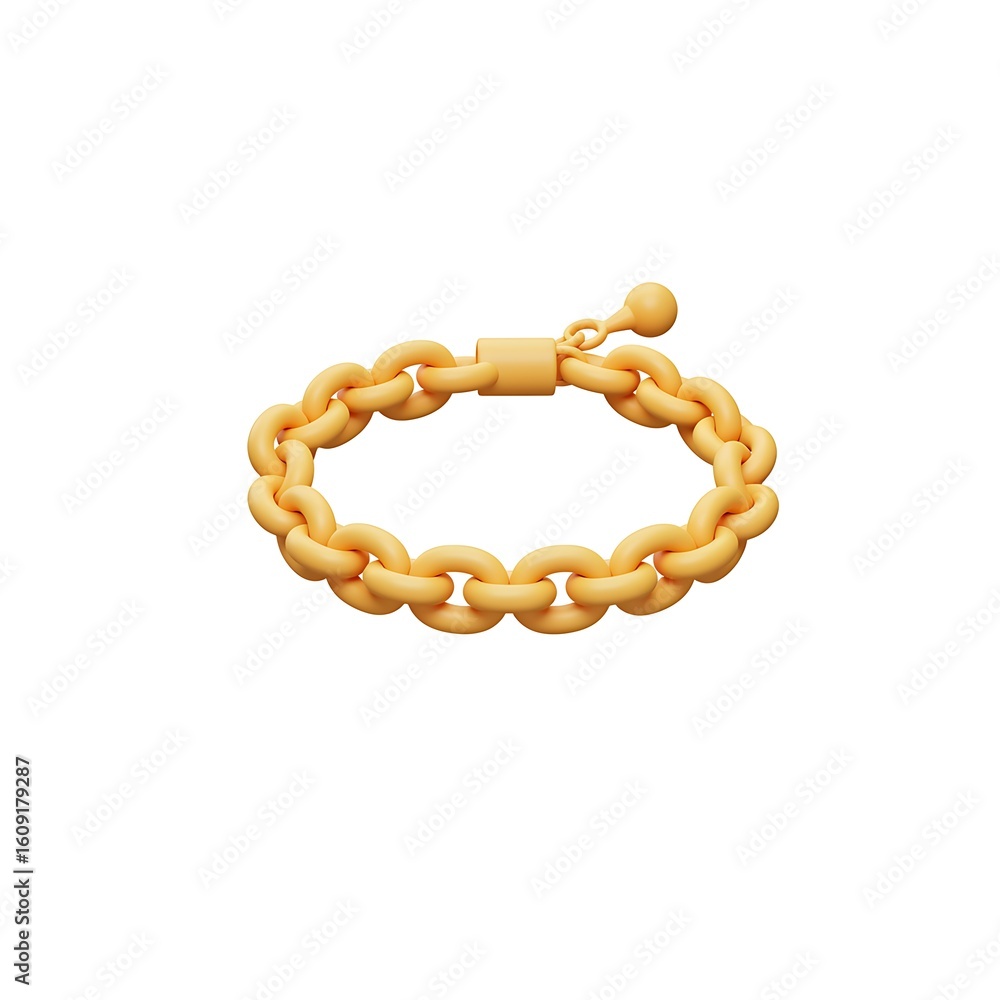 Obraz premium 3D golden loop chain bracelet