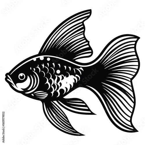 Fishing logo. Bass fish club emblem. Fishing theme vector illustration. Isolated on white Background	
