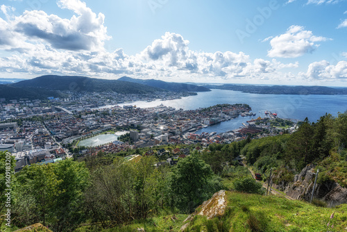 Bergen view from mount floyen