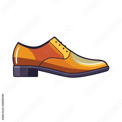 oxford dress shoe, no background vector file.  