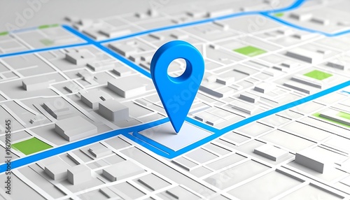 City map with location marker