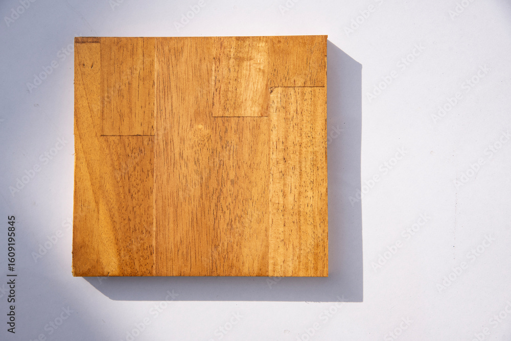 Naklejka premium Wooden on white background.