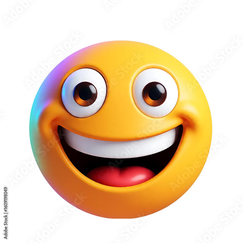 3d smiley face with smile