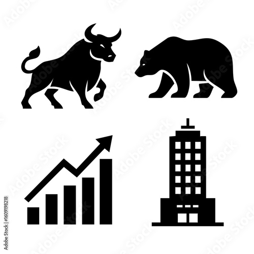investing logo set