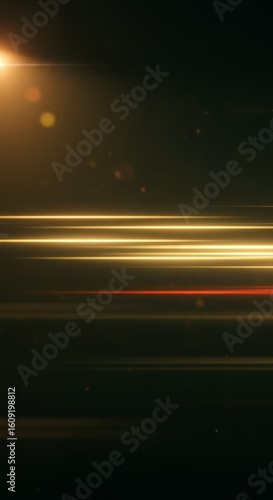 Dynamic Light Streams Create a Vibrant Energy Flow Across a Dark Horizon, Evoking Speed and Modernity in an Abstract Concept