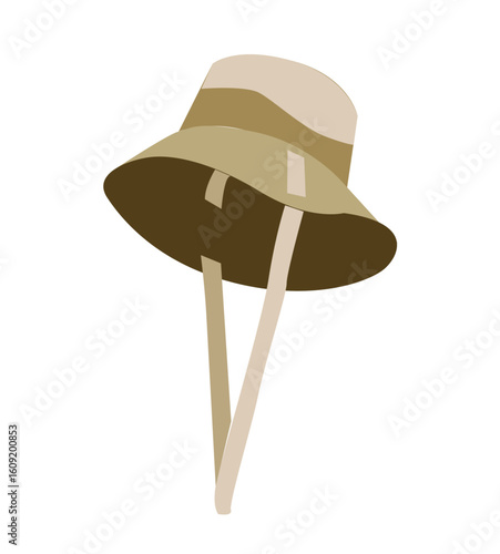  bucket hat vector. Boonie hat ( adventure hat)