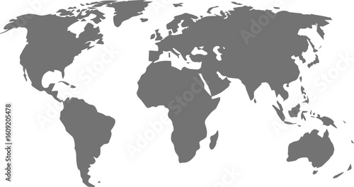 detailed world map vector ai eps jpeg png for editable global design, cartography, infographic and presentation use
