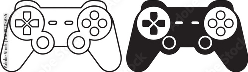 detailed vector game controller illustration with ergonomic design for gaming projects ai eps png jpeg