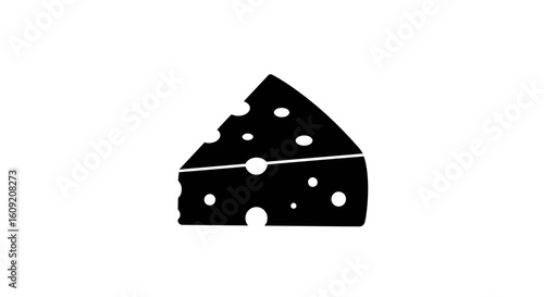 Delicious wedge of Swiss cheese with iconic holes, perfect for gourmet food concepts and culinary designs, offering a classic appetizing visual.