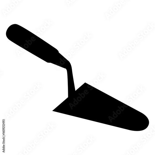 Icono silueta de llana de albañil	