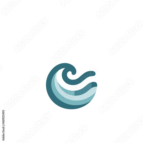 Abstract representation of ocean waves with fluid shapes and soft colors, ideal for serene backgrounds