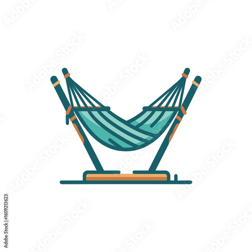 Relaxing hammock set against a serene outdoor backdrop, inviting leisure and tranquility