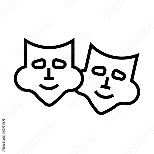 Drama Mask Icon Design