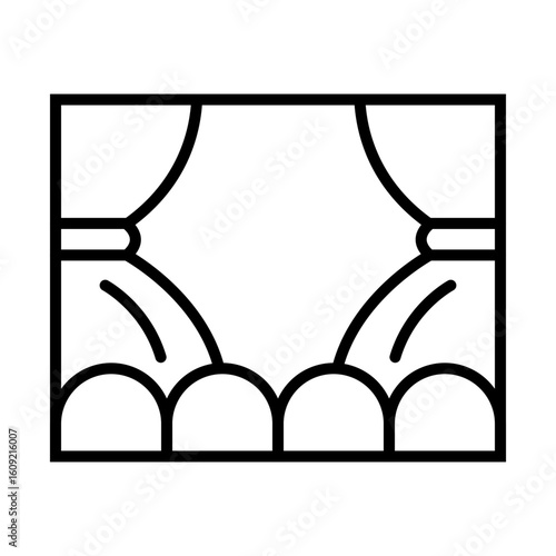 Theater Curtain Call Icon Design