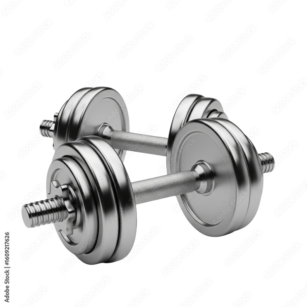 Fototapeta premium Dumbbells isolated on transparent or white background, png