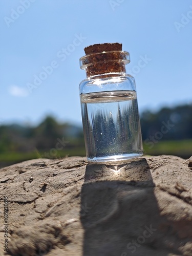 Small transparent bottle 