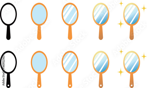 手鏡　アイコン　セット