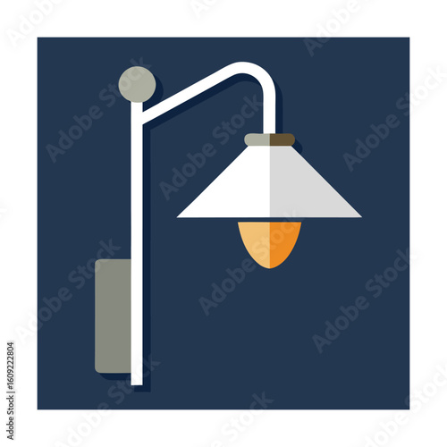 Wall Mounted Lamp In Modern Design On White