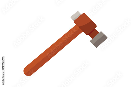 Vector Hammer With Wooden Handle On White Background