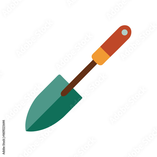 Trowel For Gardening Cartoon Vector On White