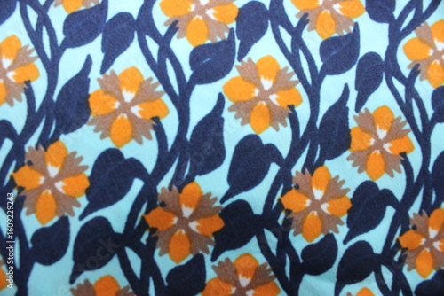 Floral and spiral pattern in colors