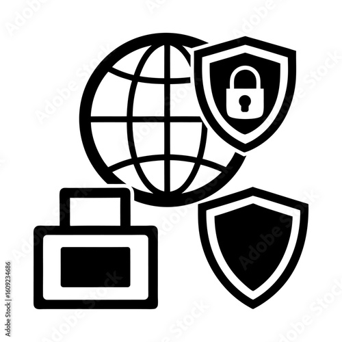 Internet Security Icons – VPN, Proxy, Encryption Set.