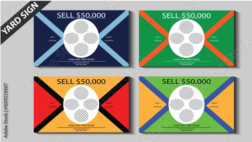 Modern Real Estate Yard Signage for outdoor advertising