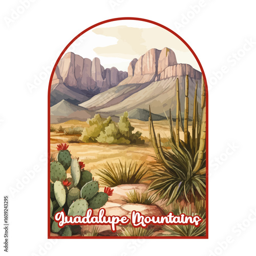 Guadalupe mountains USA National park, Retro National park, United States of America National Park, national park service