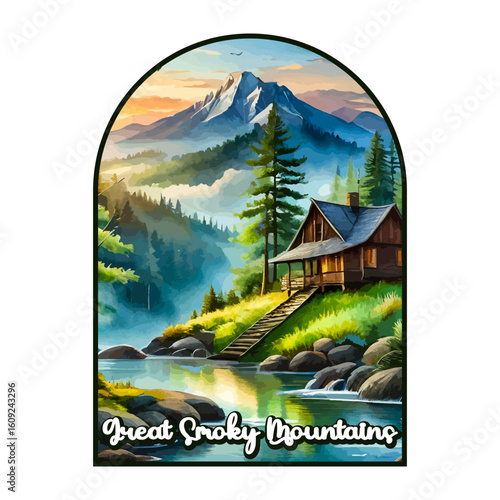 Great Smoky Mountains National park, Retro National park, United States of America National Park, national park service, Great Smoky mountains