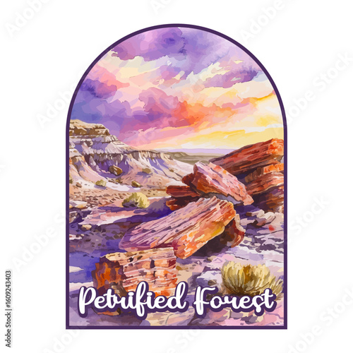 Petrified forest National park, Retro National park, United States of America National Park, national park service
