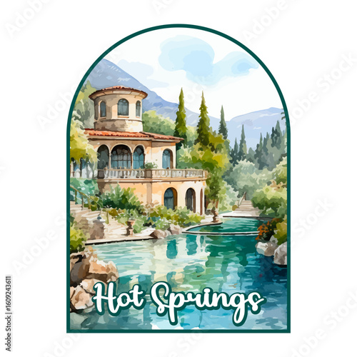 Hot springs USA National park, Retro National park, United States of America National Park, national park service, hot springs national park