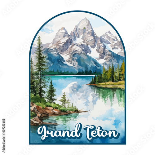 Grand Teton USA National park, Retro National park, United States of America National Park, national park service