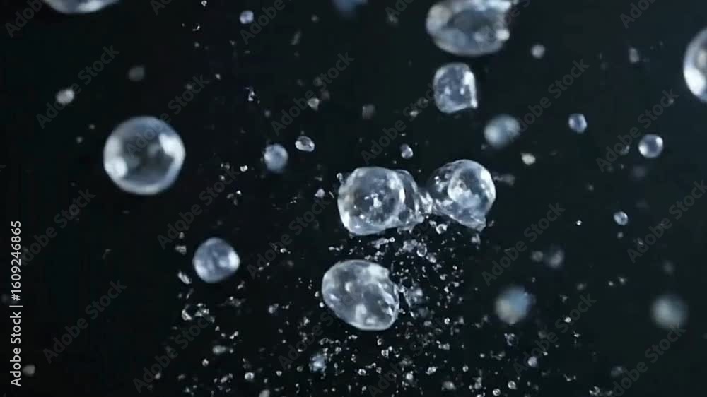 custom made wallpaper toronto digitalFloating water droplets on black